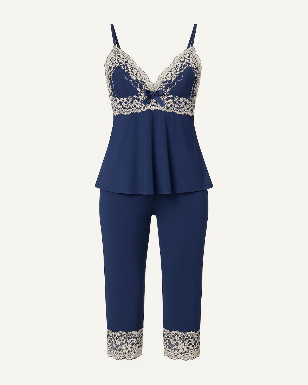 Conjunto Pijama Armani - Slip Dress em Renda & Calça Longa