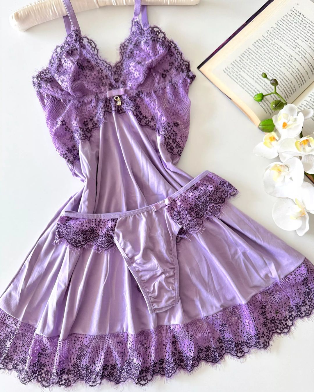 Conjunto Améthyste Douce Camisola e Calcinha