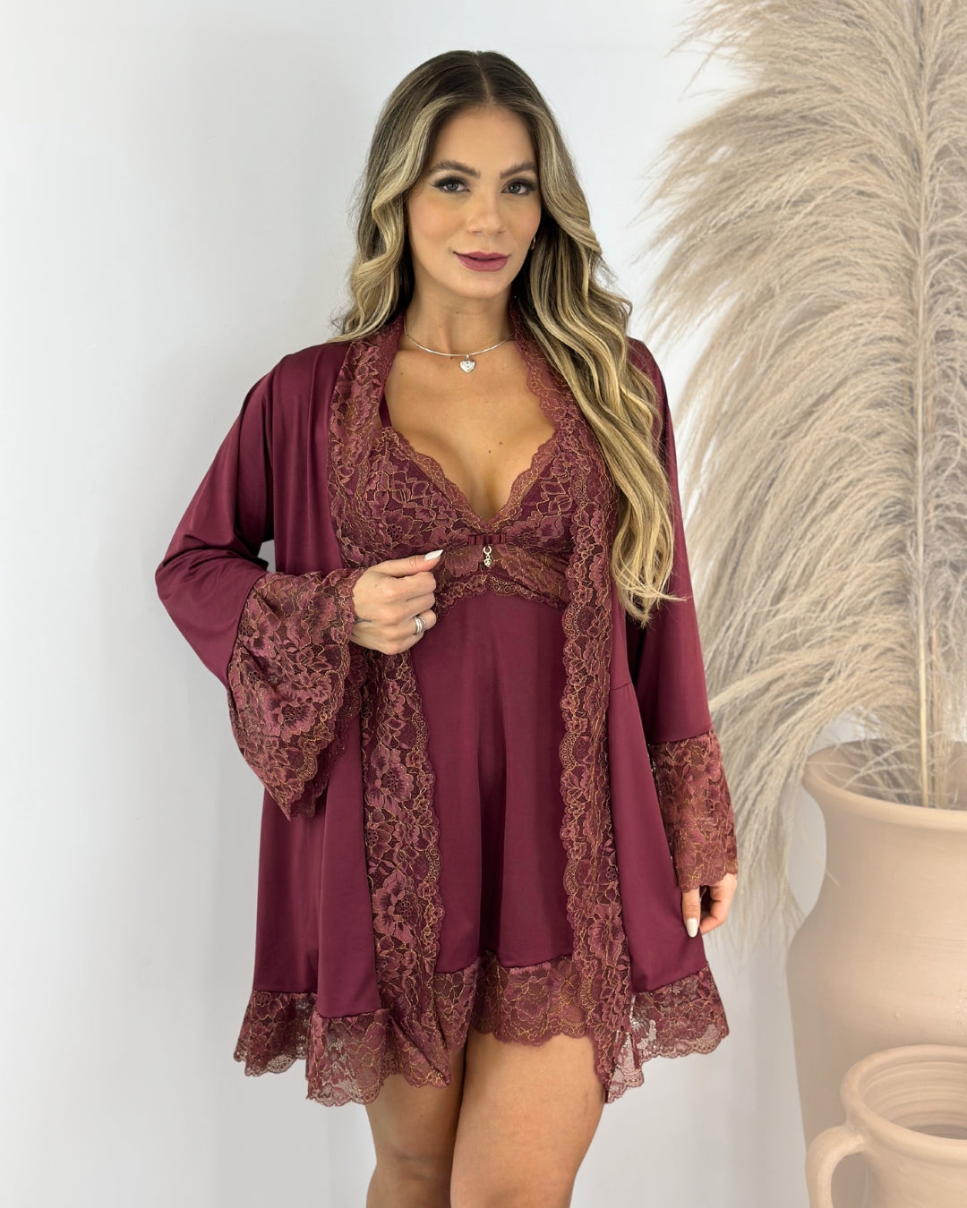 Conjunto Château Margaux - Camisola + Robe e Calcinha