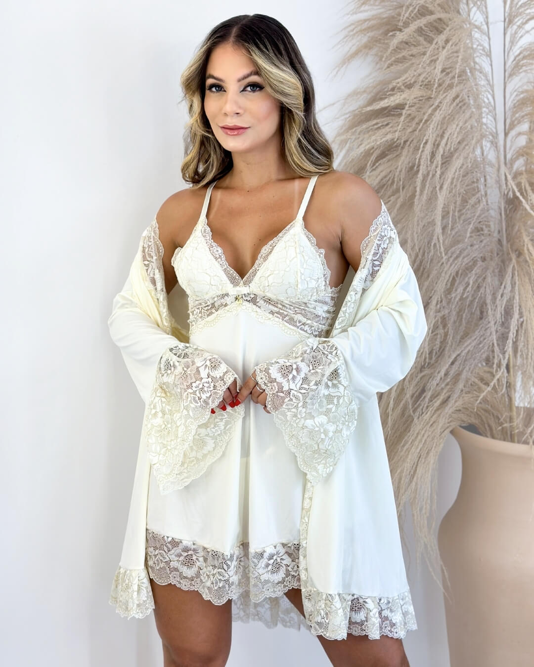 Conjunto J’adore Camisola, Robe e Calcinha