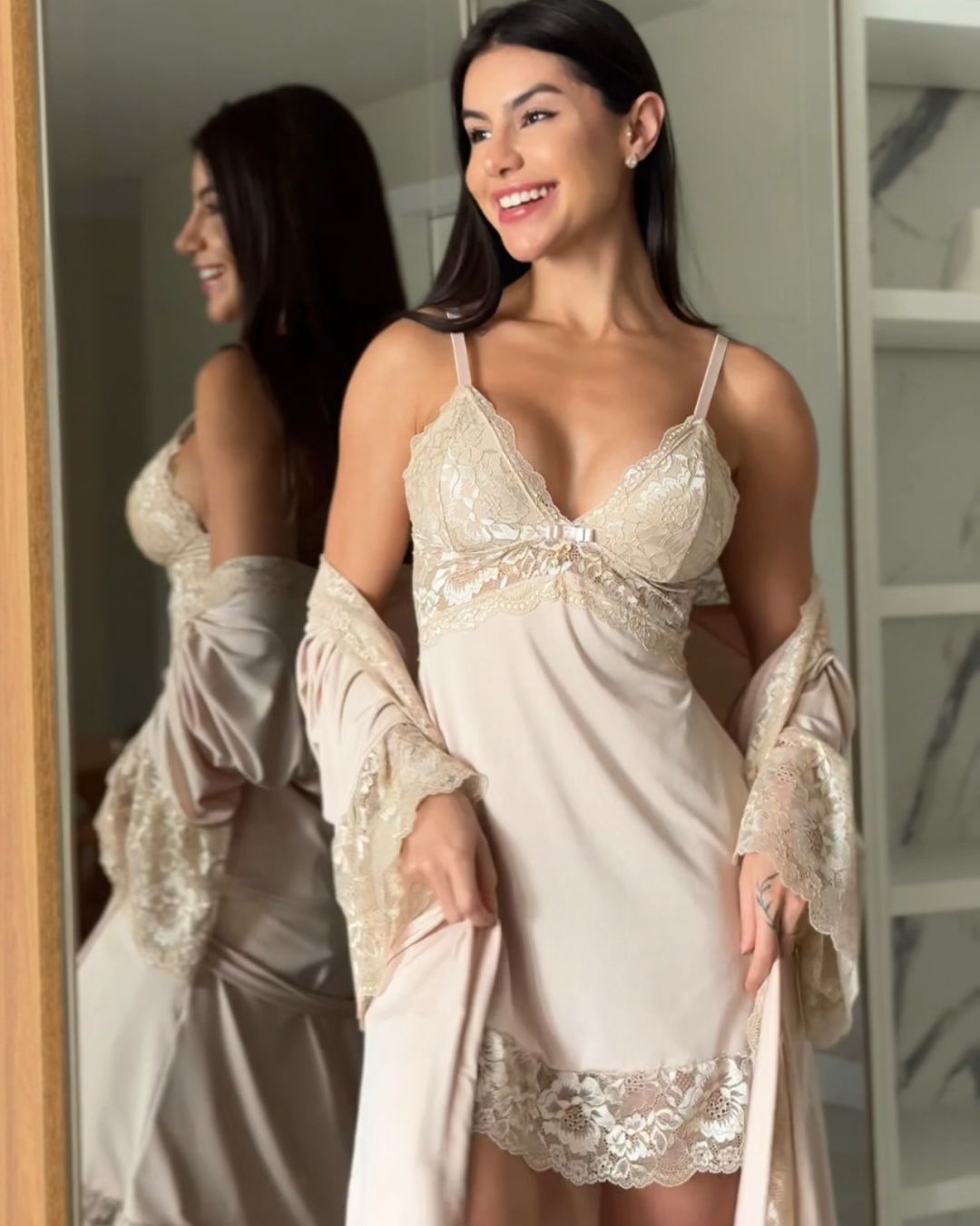 Conjunto J’Prestige - Camisola, Robe e Calcinha