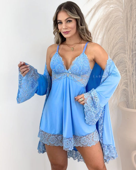 Conjunto Elysees Royale Camisola, Robe e Calcinha